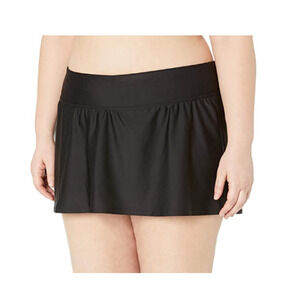 Coastal Blue Swimwear Skirt With Brief Bikini Bottom Black Size L